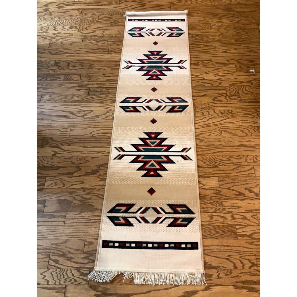 Cape Craftsmen Southwestern Runner Rug 2x8 Adobe Geometric Made USA NEW